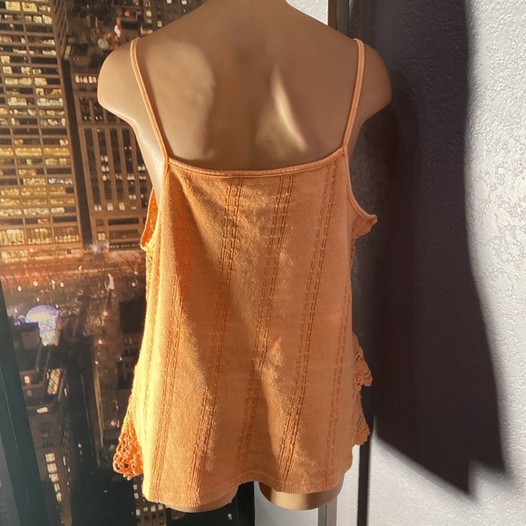 BKE - NWT - tank: orange lacy semi-sheer - Picture 15 of 16